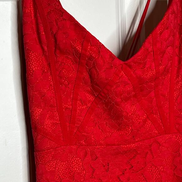 Hello Molly NEW Size 8 Run Away with Me Red Lace Mini Dress - Picture 7 of 12